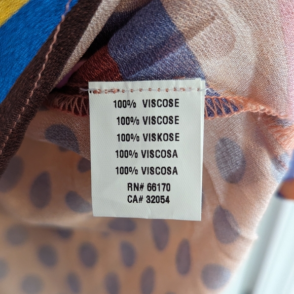 Blank London Miranda Floral dot multi print peasant balloon sleeve blouse size S - Picture 7 of 9